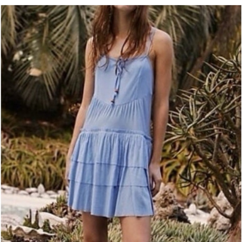 VENUS Sky Blue Pants with Wooden Beads